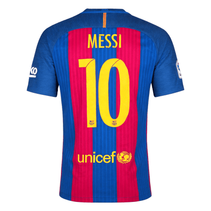 Tricouri Fotbal Vintage Barcelona MESSI #10 Acasă 2016/17