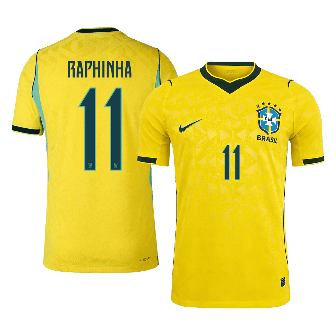 Tricouri Fotbal Brazilia RAPHINHA #11 Acasă Cupa Mondială 2026 Authentic