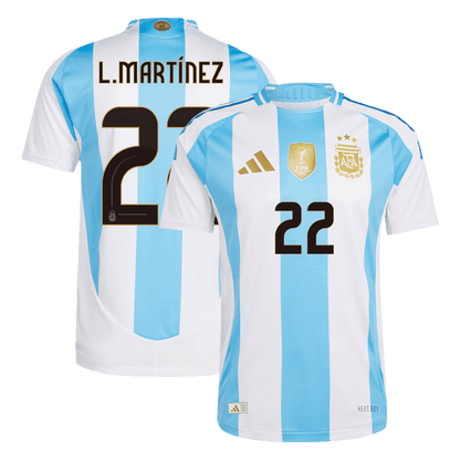 Tricouri Fotbal Argentina L.MARTÍNEZ #22 Acasă 2024 Authentic