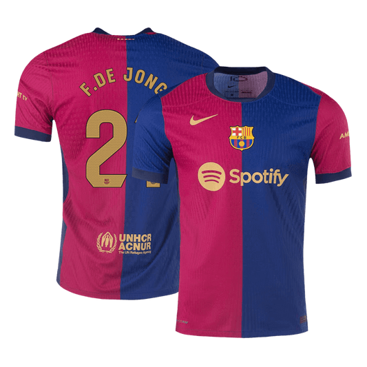 Tricouri Fotbal Barcelona F.DE JONG #21 Acasă 2024/25 Authentic