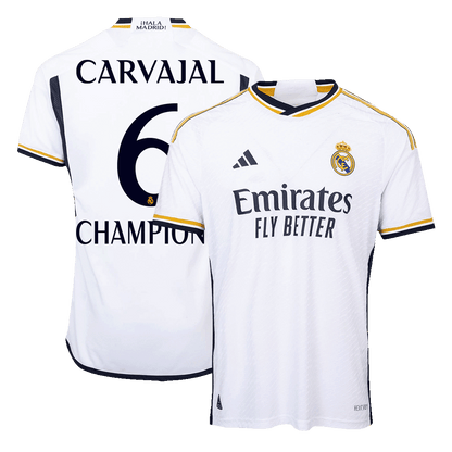 Tricouri Fotbal Real Madrid CARVAJAL #6 Acasă 2023/24 Authentic - CHAMPIONS