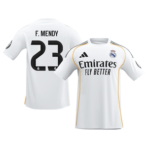 Tricouri Fotbal Real Madrid F.MENDY #23 Acasă 2025/26 - Premium