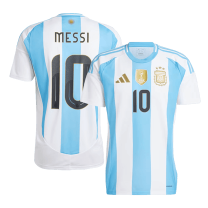 Tricouri Fotbal Argentina MESSI #10 Acasă 2024 (mărime mare)