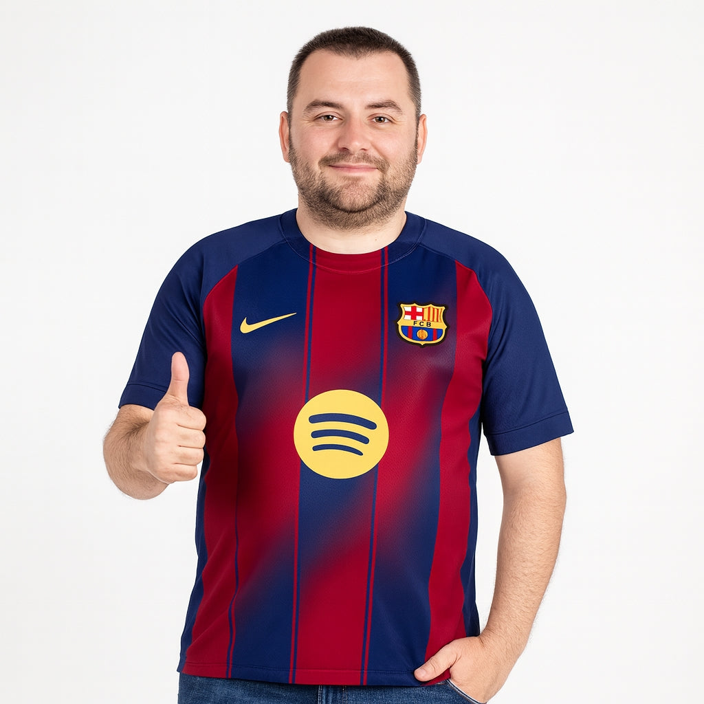 Tricouri Fotbal Barcelona Acasă 2025/26 - Premium (mărime mare)