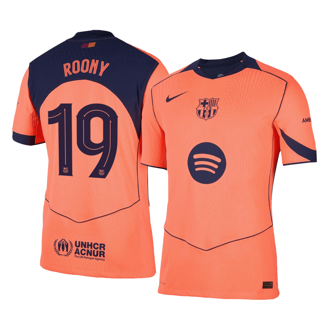 Tricouri Fotbal Barcelona ROONY #19 Treilea 2025/26 Authentic - UCL
