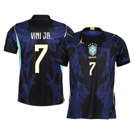 Tricouri Fotbal Brazilia VINI JR. #7 Deplasare Cupa Mondială 2026 Authentic