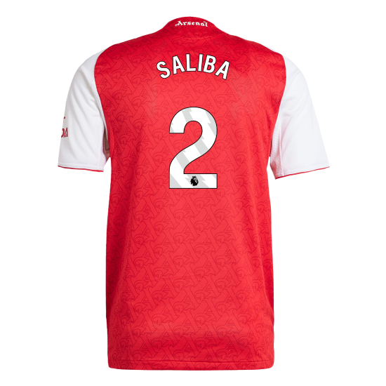 Tricouri Fotbal Arsenal SALIBA #2 Acasă 2025/26 Authentic