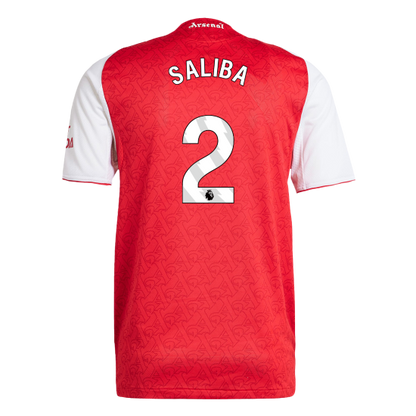 Tricouri Fotbal Arsenal SALIBA #2 Acasă 2025/26 Authentic