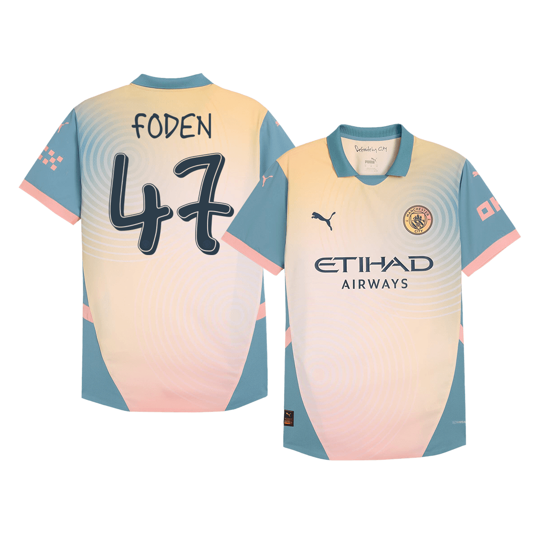Tricouri Fotbal Manchester City FODEN #47 Al Patrulea 2024/25 Authentic - Definitely City