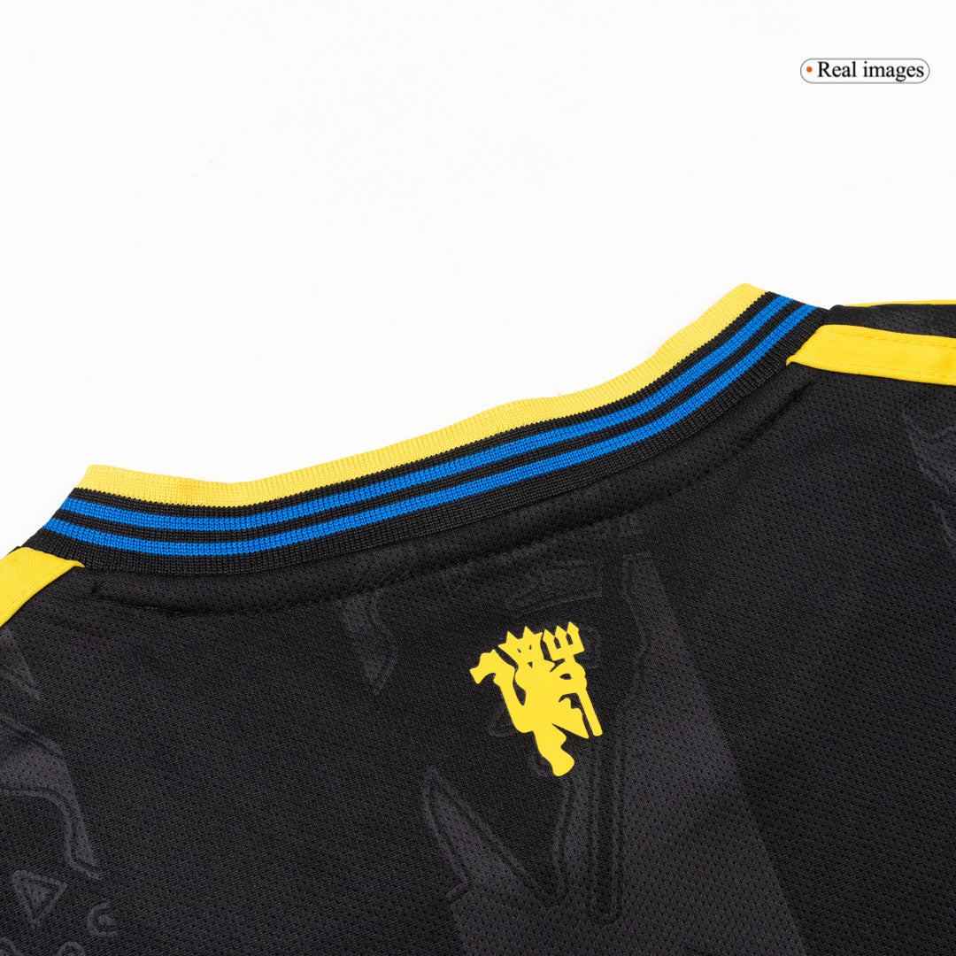 Set Tricouri Fotbal Manchester United Treilea 2025/26 Pentru Copii