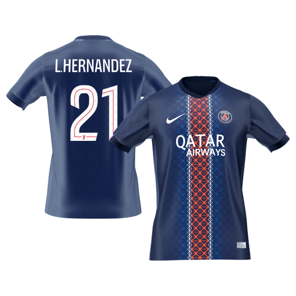 Tricouri Fotbal PSG L.HERNANDEZ #21 Acasă 2025/26 - Premium