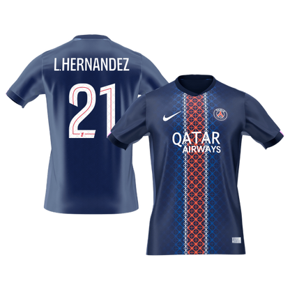 Tricouri Fotbal PSG L.HERNANDEZ #21 Acasă 2025/26 - Premium