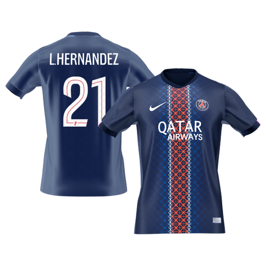 Tricouri Fotbal PSG L.HERNANDEZ #21 Acasă 2025/26 - Premium