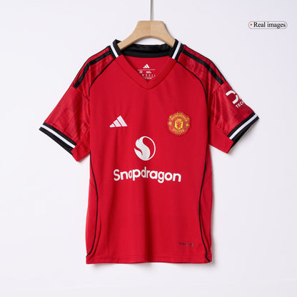 Set Tricouri Fotbal Manchester United Acasă 2025/26 Pentru Copii