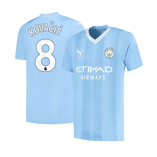 Tricouri Fotbal Manchester City KOVAČIĆ #8 Acasă 2023/24 (mărime mare)