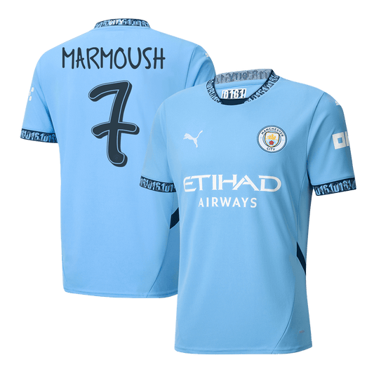 Tricouri Fotbal Manchester City MARMOUSH #7 Acasă 2024/25 UCL - Super (mărime mare)