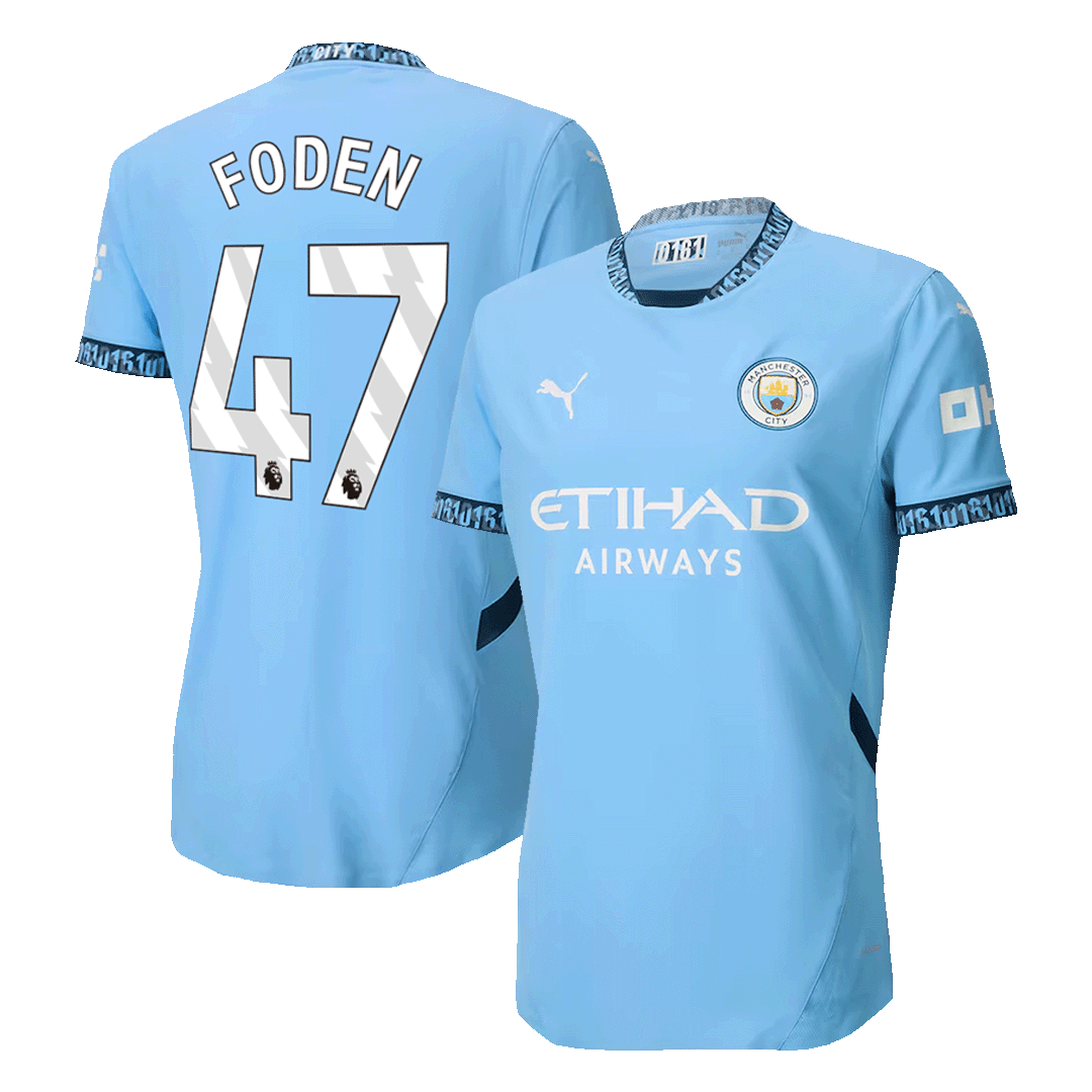 Tricouri Fotbal Manchester City FODEN #47 Acasă 2024/25 Authentic