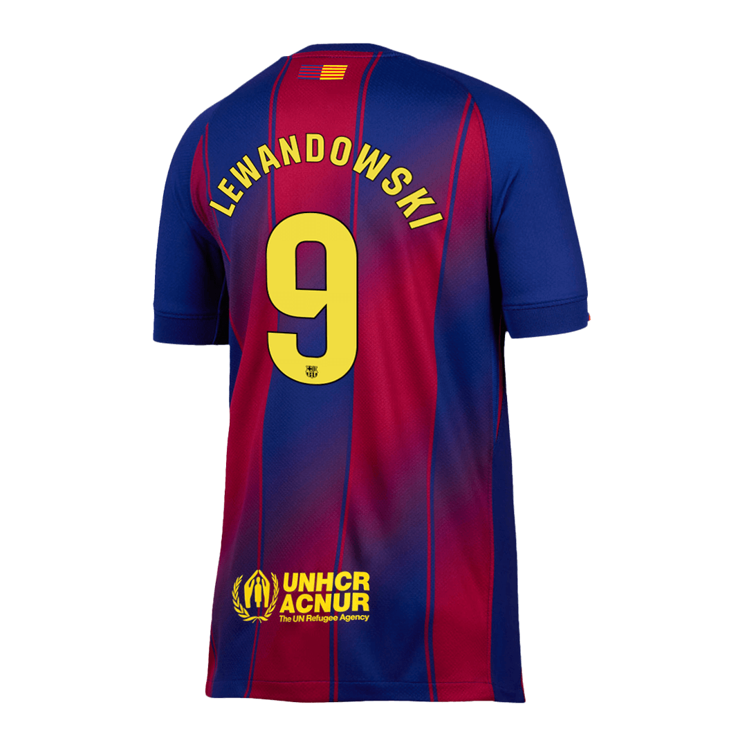 Tricouri Fotbal Barcelona LEWANDOWSKI #9 Acasă 2025/26 - Premium