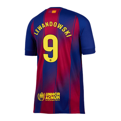 Tricouri Fotbal Barcelona LEWANDOWSKI #9 Acasă 2025/26 - Premium