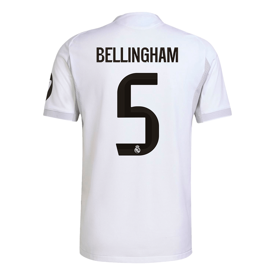 Tricouri Fotbal Real Madrid BELLINGHAM #5 Acasă 2025/26 Authentic