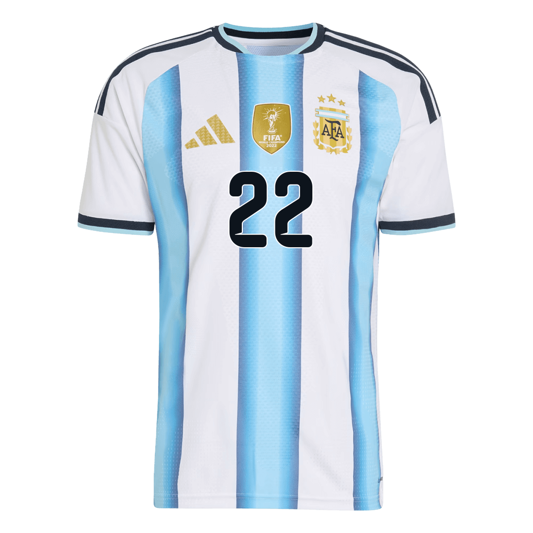 Tricouri Fotbal Argentina L.MARTÍNEZ #22 Acasă Cupa Mondială 2026 Authentic