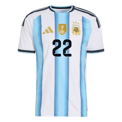 Tricouri Fotbal Argentina L.MARTÍNEZ #22 Acasă Cupa Mondială 2026 Authentic