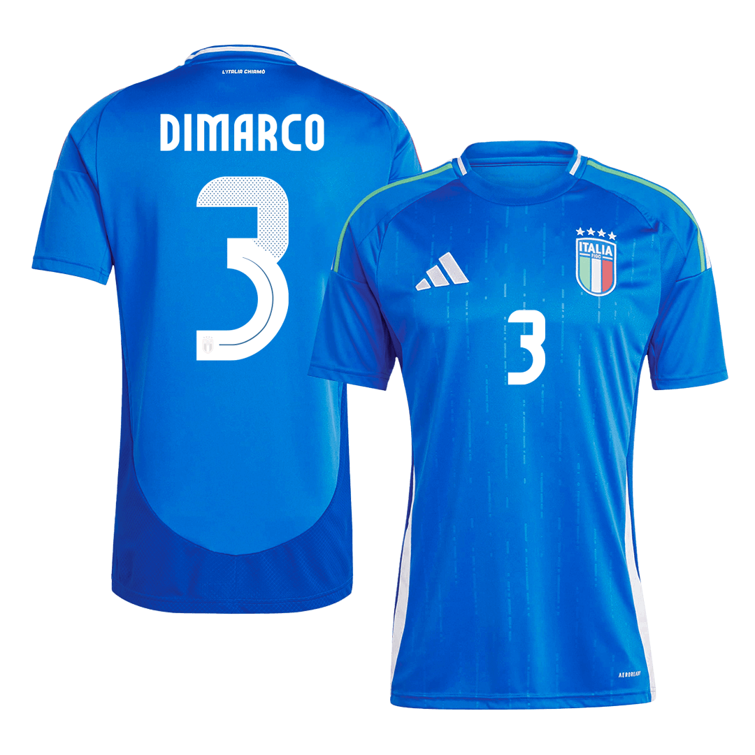 Tricouri Fotbal Italia DIMARCO #3 Acasă 2024 (mărime mare)