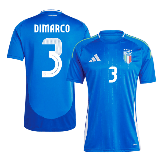 Tricouri Fotbal Italia DIMARCO #3 Acasă 2024 (mărime mare)