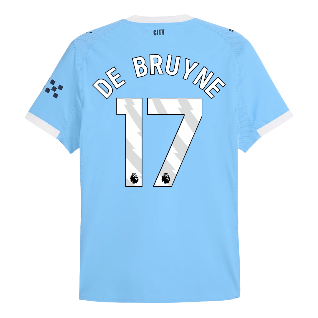 Tricouri Fotbal Manchester City DE BRUYNE #17 Acasă 2025/26 Authentic