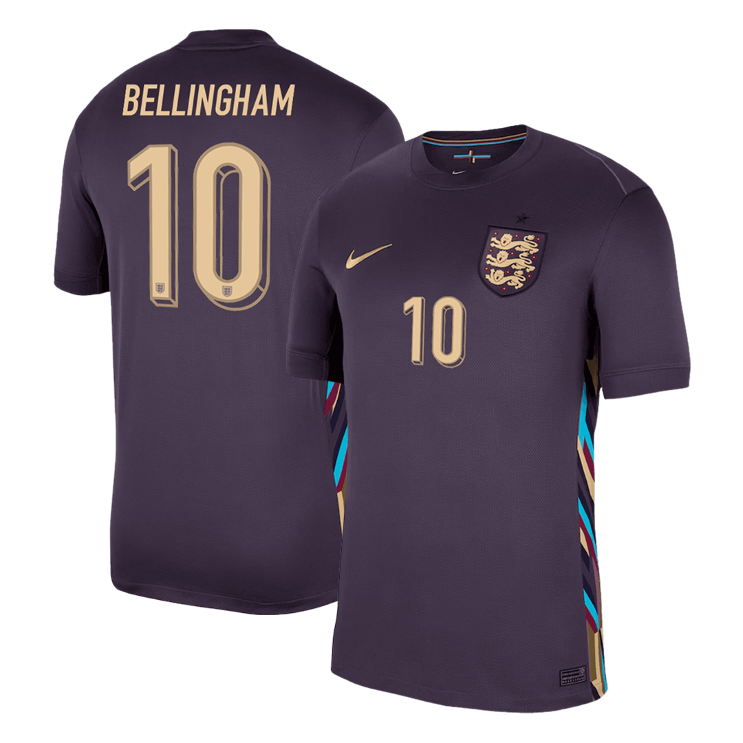 Tricouri Fotbal Anglia BELLINGHAM #10 Deplasare 2024 (mărime mare)