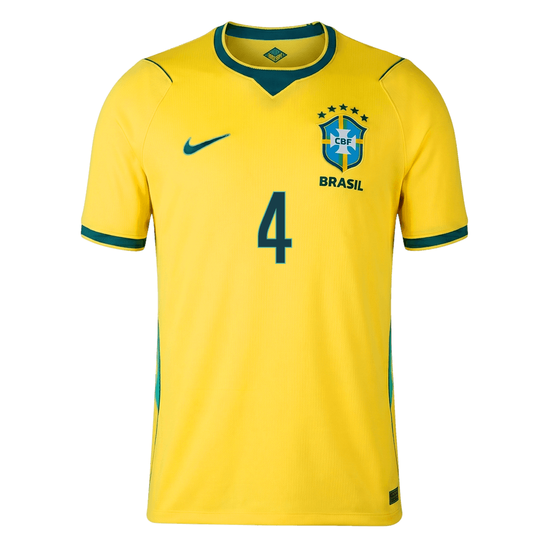 Tricouri Fotbal Brazilia MARQUINHOS #4 Acasă Cupa Mondială 2026