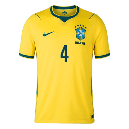 Tricouri Fotbal Brazilia MARQUINHOS #4 Acasă Cupa Mondială 2026