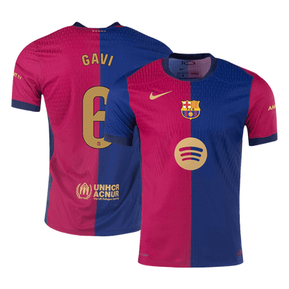 Tricouri Fotbal Barcelona GAVI #6 Acasă 2024/25 Authentic (Spotify Logo Without Text)