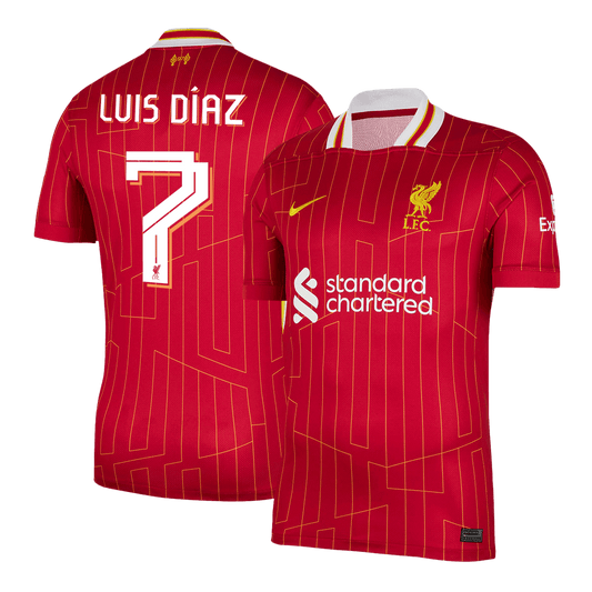 Tricouri Fotbal Liverpool LUIS DÍAZ #7 Acasă 2024/25 UCL - Super (mărime mare)