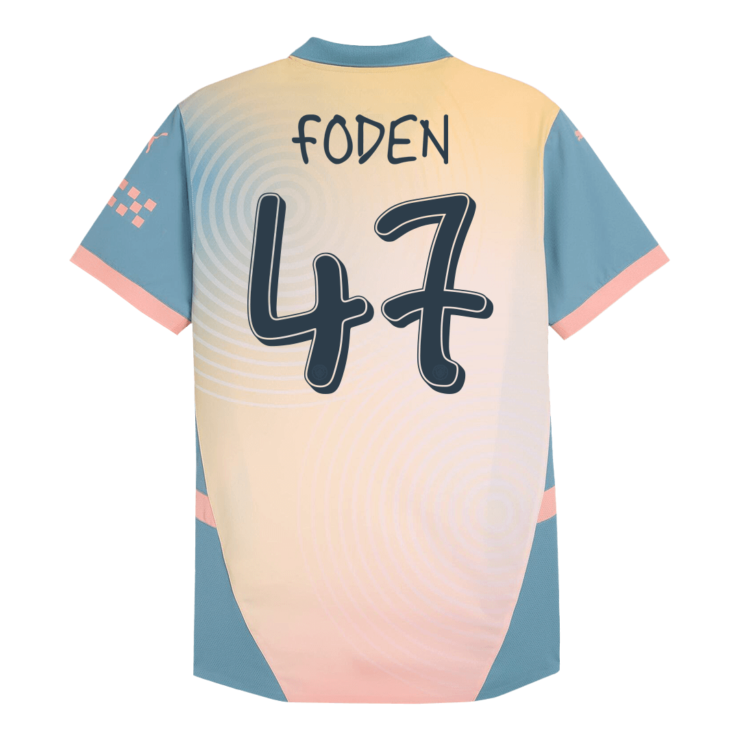 Tricouri Fotbal Manchester City FODEN #47 Al Patrulea 2024/25 Authentic - Definitely City