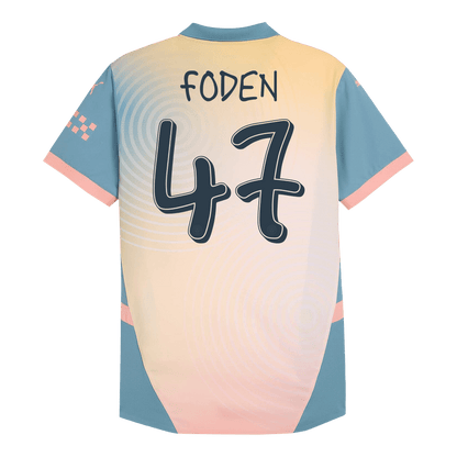 Tricouri Fotbal Manchester City FODEN #47 Al Patrulea 2024/25 Authentic - Definitely City