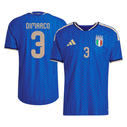 Tricouri Fotbal Italia DIMARCO #3 Acasă Cupa Mondială 2026 Authentic
