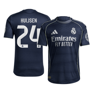 Tricouri Fotbal Real Madrid HUIJSEN #24 Deplasare 2025/26 Authentic - Premium
