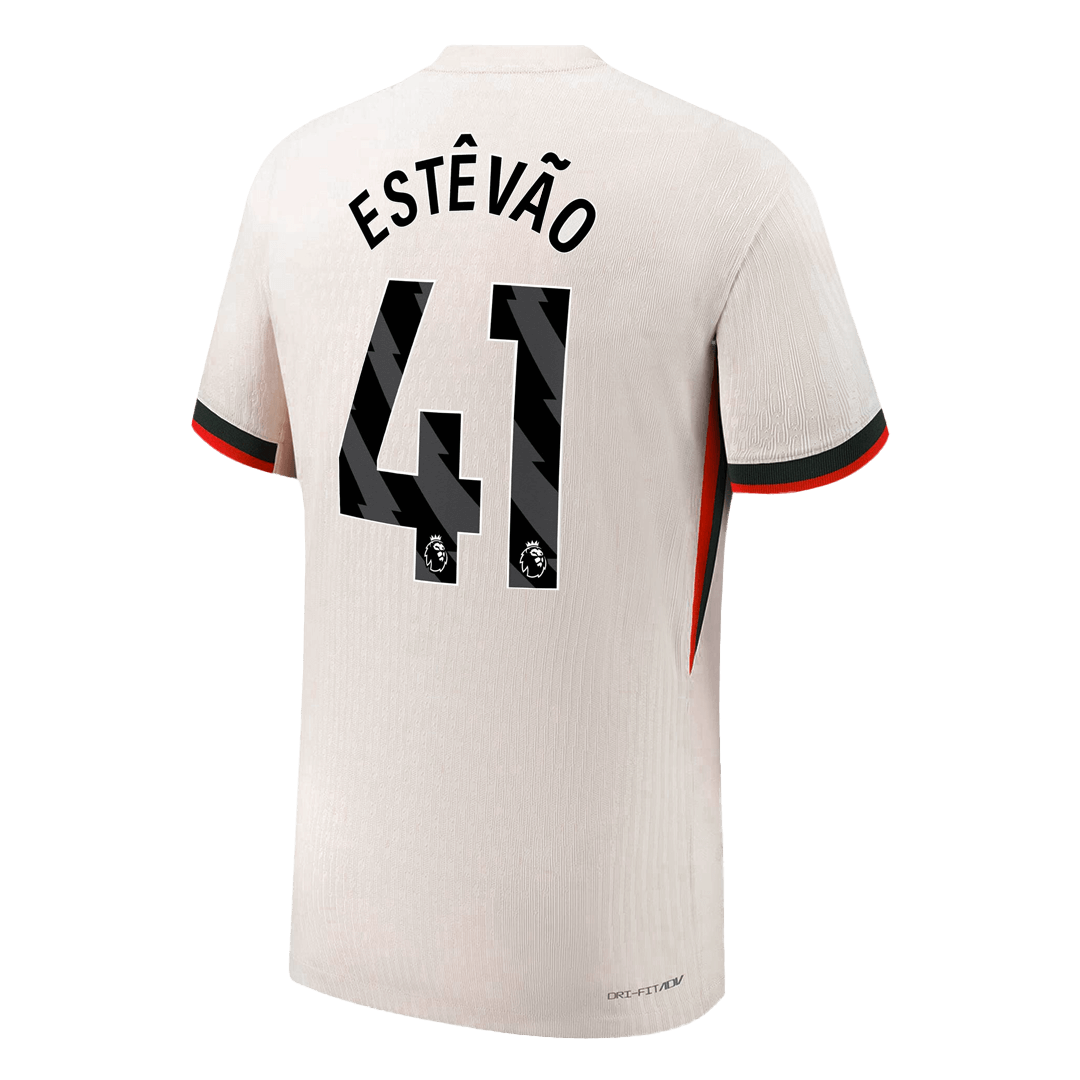 Tricouri Fotbal Chelsea ESTÊVÃO #41 Deplasare 2025/26 Authentic