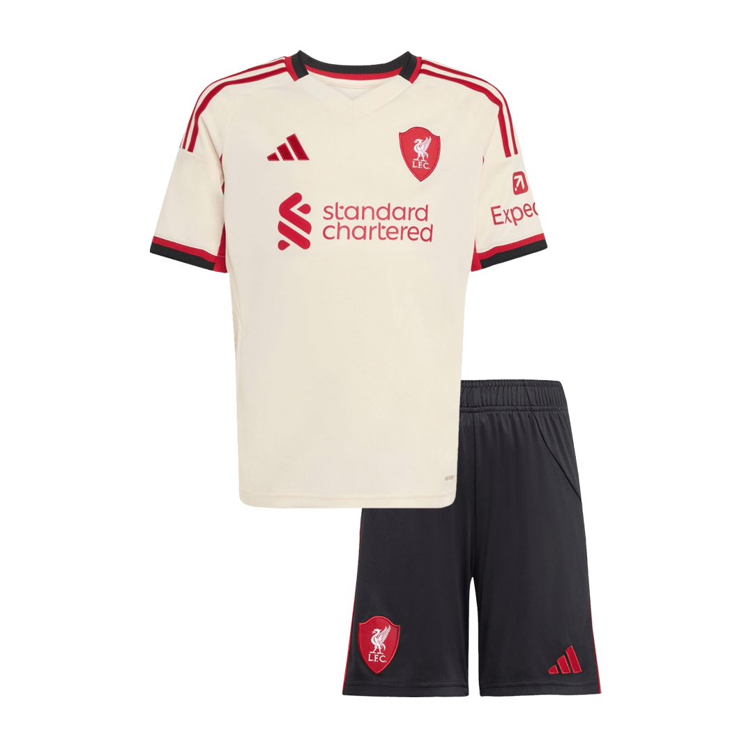 Set Tricouri Fotbal Liverpool Deplasare 2025/26 Pentru Copii
