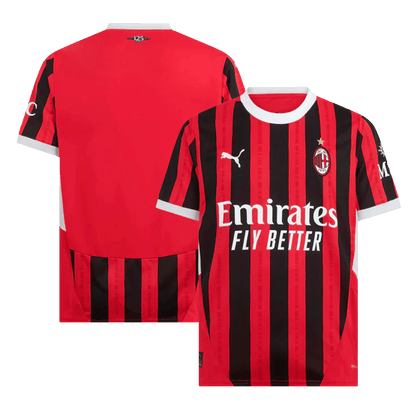 Tricouri Fotbal AC Milan Acasă 2024/25 (mărime mare)