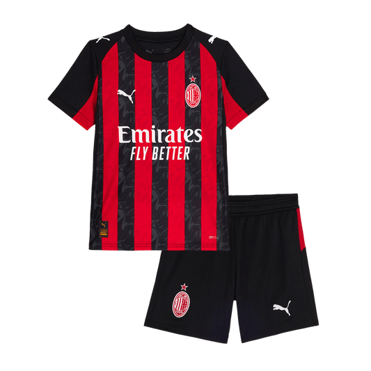 Set Tricouri Fotbal AC Milan Acasă 2025/26 Pentru Copii