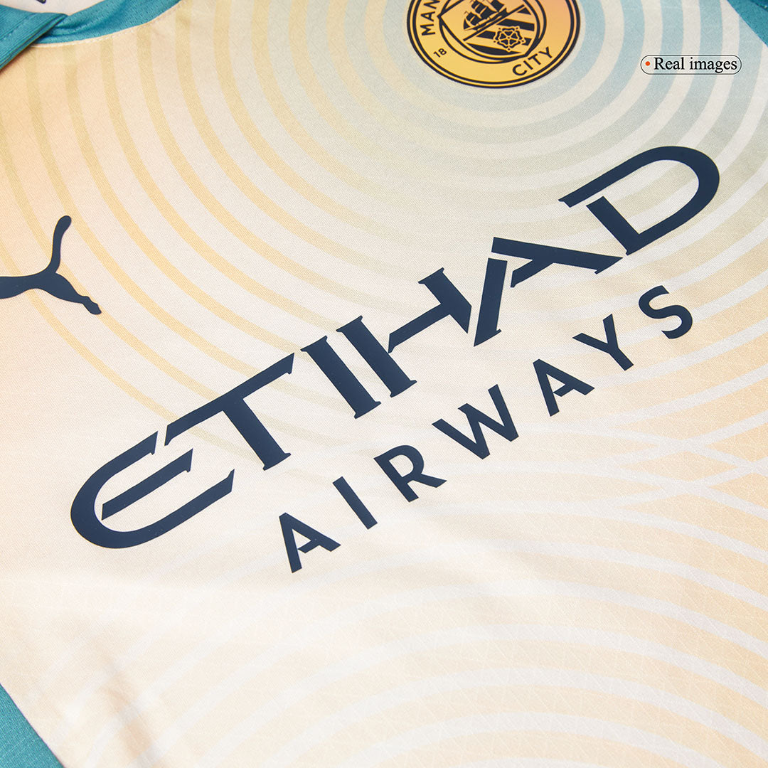 Tricouri Fotbal Manchester City DE BRUYNE #17 Al Patrulea 2024/25 Authentic - Definitely City