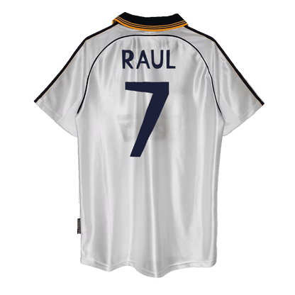 Tricouri Fotbal Vintage Real Madrid RAUL #7 Acasă 1998/00