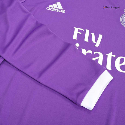 Tricouri Fotbal Vintage Real Madrid Deplasare 2016/17 Mânecă Lungă