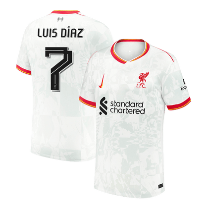 Tricouri Fotbal Liverpool LUIS DÍAZ #7 Treilea 2024/25 - UCL (mărime mare)