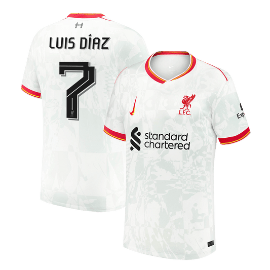 Tricouri Fotbal Liverpool LUIS DÍAZ #7 Treilea 2024/25 - UCL (mărime mare)