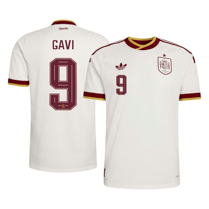 Tricouri Fotbal Spania GAVI #9 Deplasare Cupa Mondială 2026 Authentic