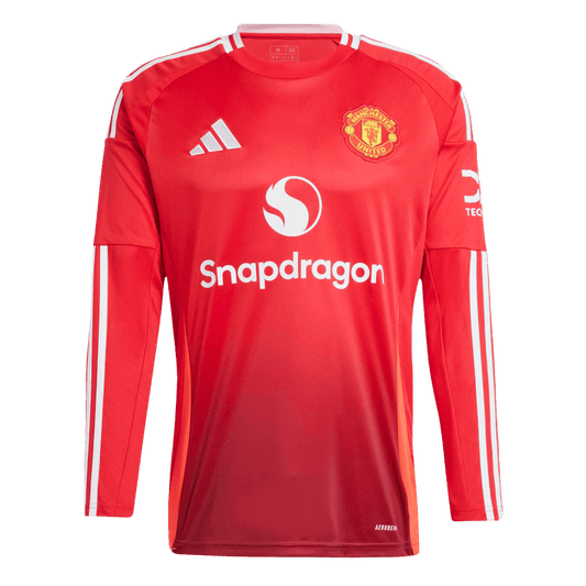 Tricouri Fotbal Manchester United Acasă 2024/25 Mânecă Lungă (mărime mare)
