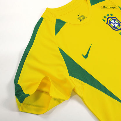 Tricouri Fotbal Vintage Brazilia RONALDINHO #11 Acasă 2002/03